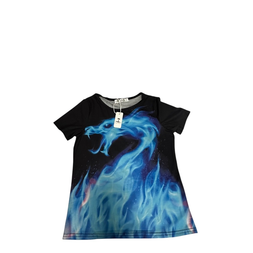 Dress for Adventure Dragon Graphic Tee Short‎ Sleeve Kids Top Size 12